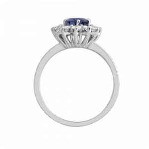 Bague marguerite tanzanite et brillants
