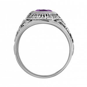 Chevalière universitaire améthyste