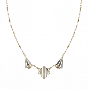Collier 2 ors motifs Art Déco vers 1925