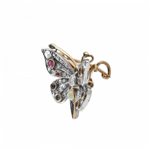 Broche papillon vers 1860