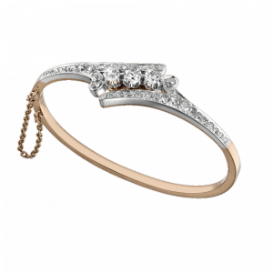 Bracelet rigide diamants vers 1860