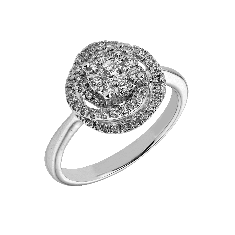 Bague "tourbillon" diamants Gerphagnon