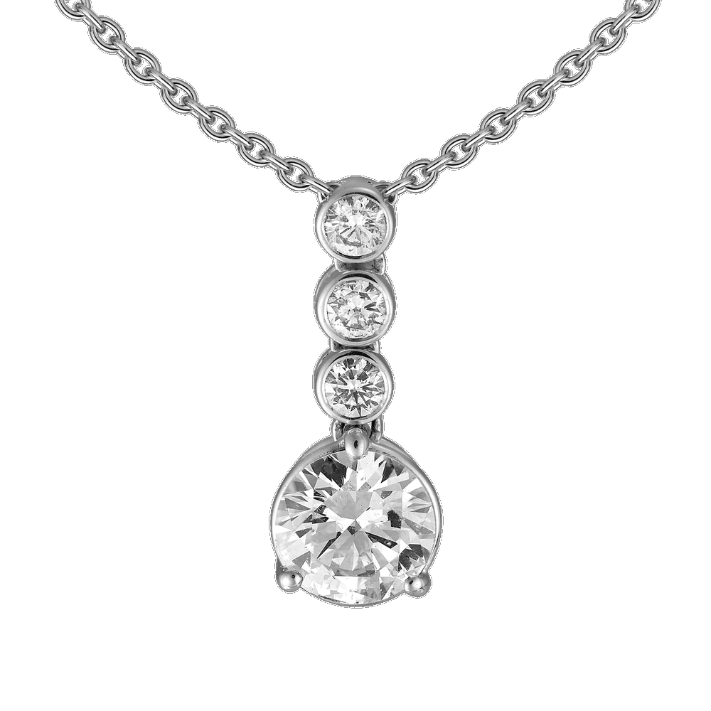 Pendentif diamants chenillette 1,60 carat Gerphagnon