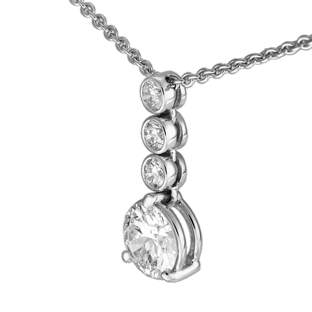 Pendentif diamants chenillette 1,60 carat Gerphagnon