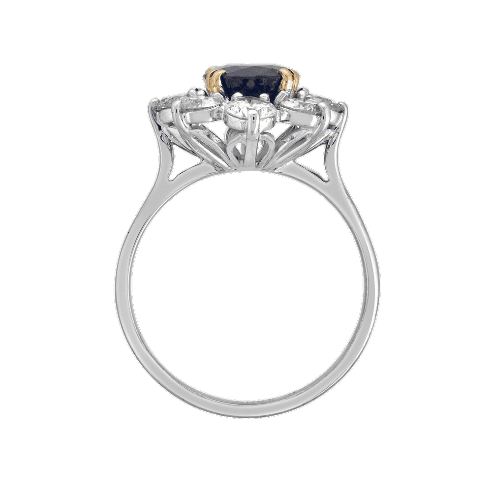 Bague marguerite saphir et brillants  1,70 carat Gerphagnon