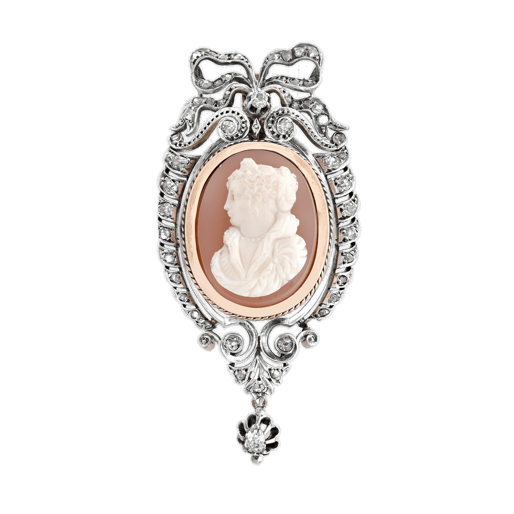 Broche camé cornaline vers 1860 Gerphagnon