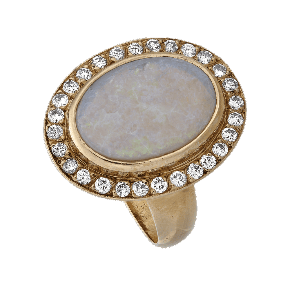 Bague opale et brillants Gerphagnon