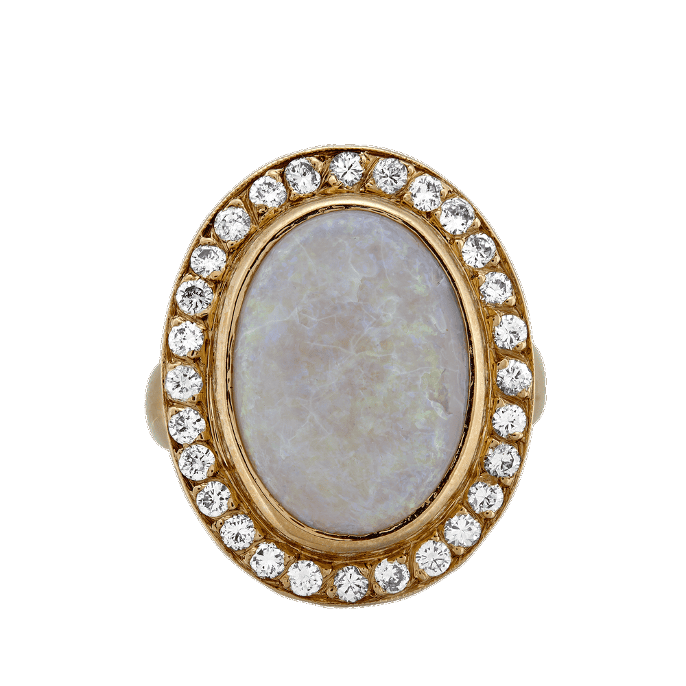 Bague opale et brillants Gerphagnon