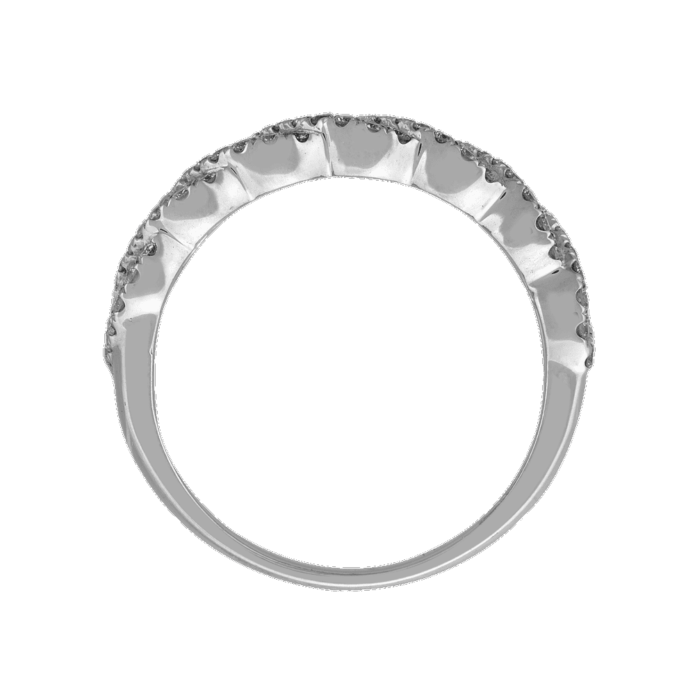 Demi-alliance brillants entrelacée Gerphagnon