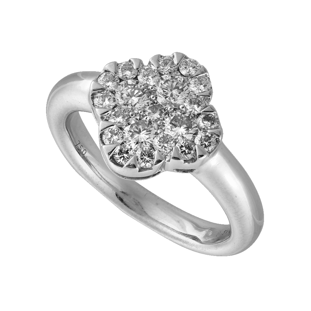 Bague losange arrondi brillants Gerphagnon