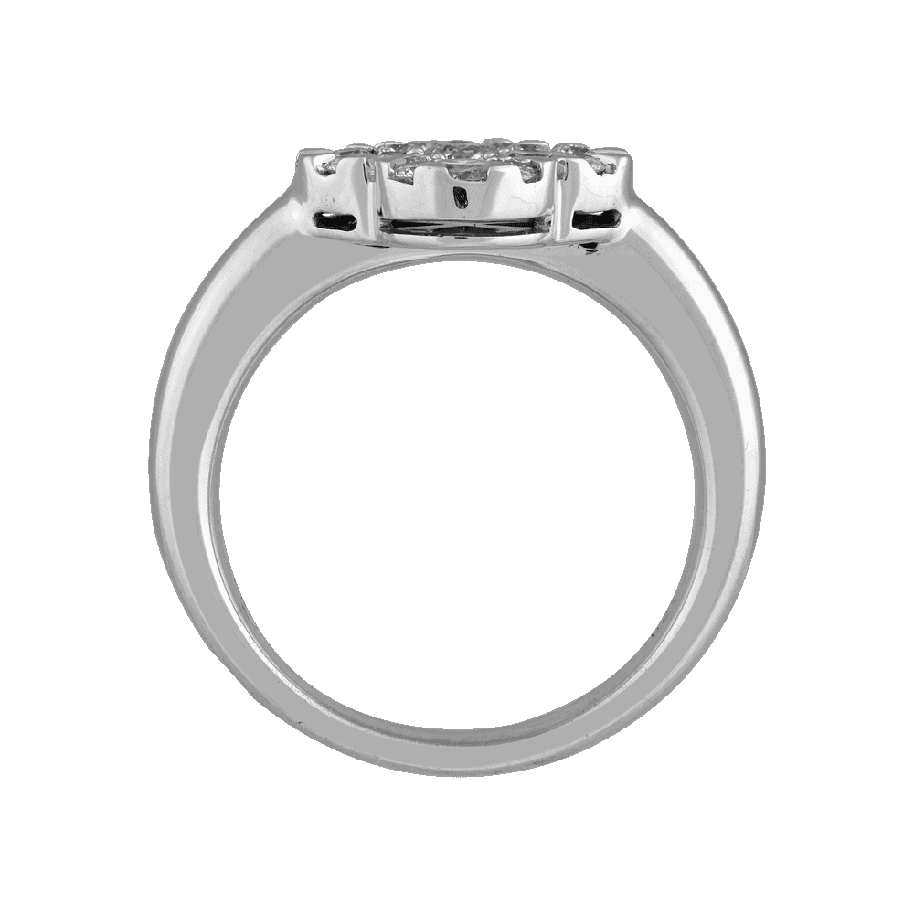 Bague losange arrondi brillants Gerphagnon