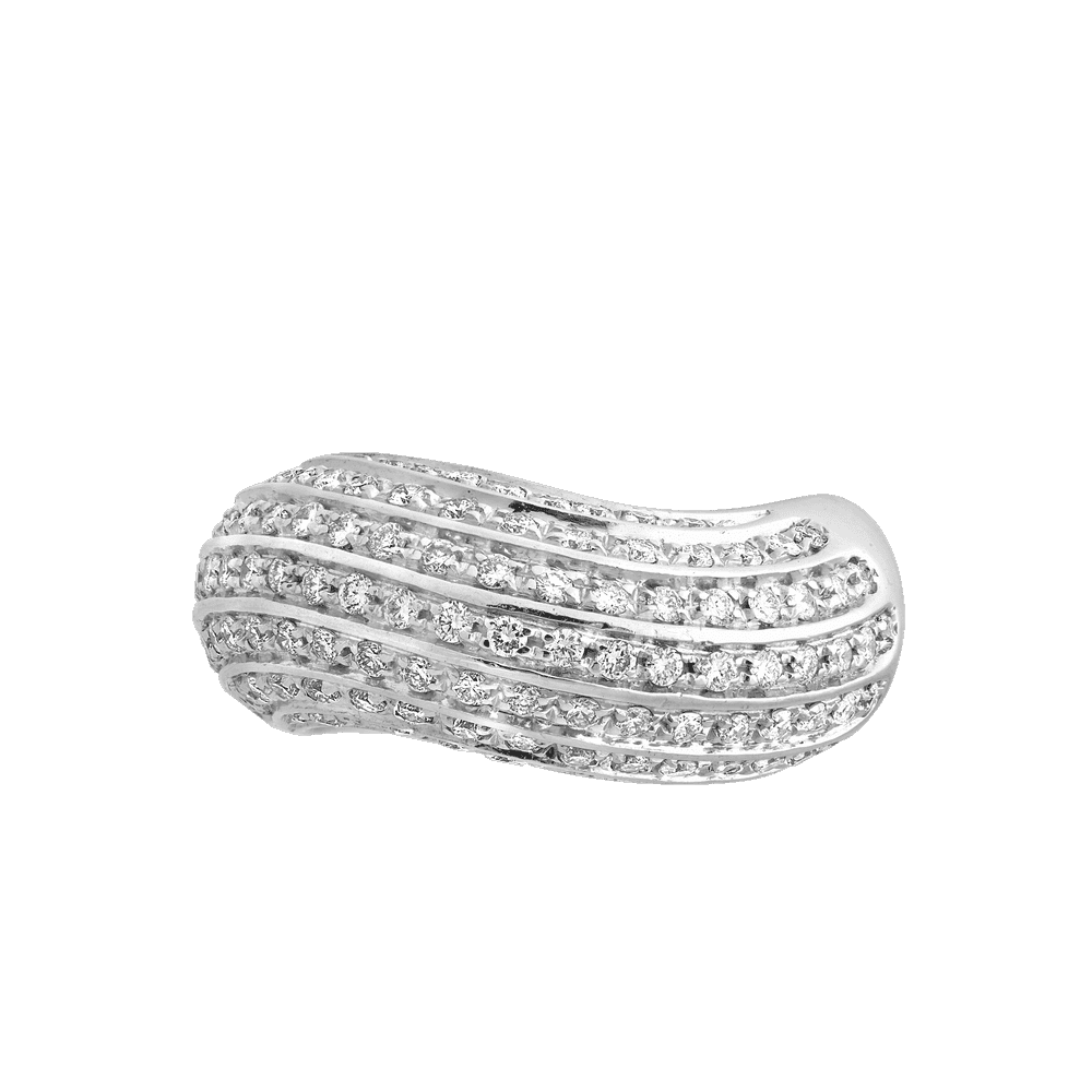 Bague jonc "vague" brillants Gerphagnon