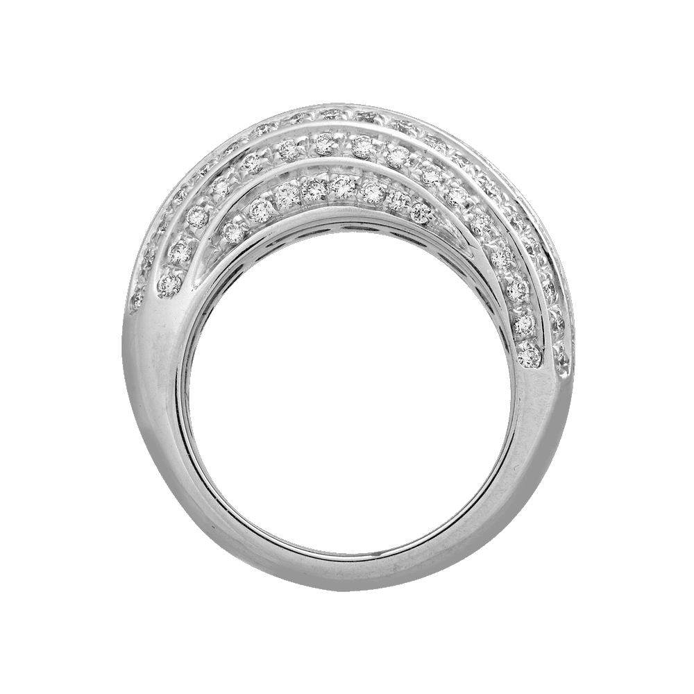 Bague jonc "vague" brillants Gerphagnon