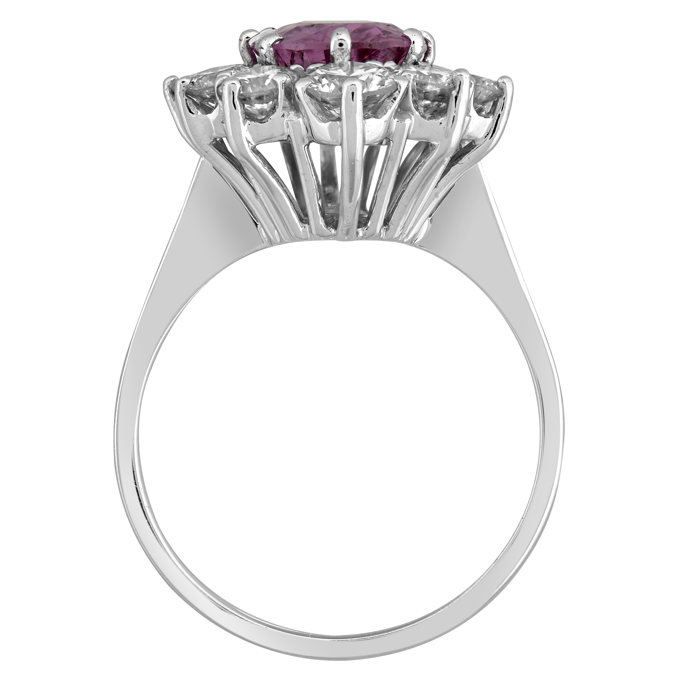 Bague marguerite saphir rose et brillants Gerphagnon