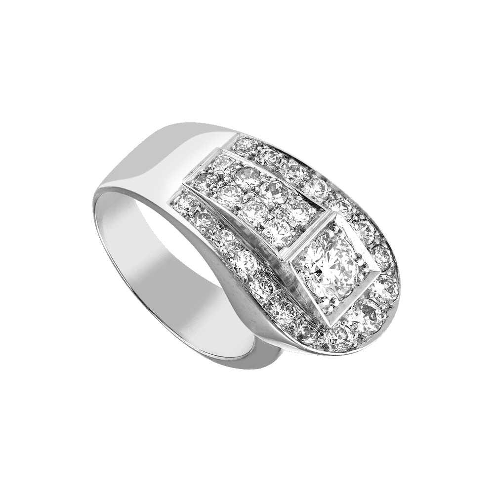 Bague "ceinture" diamants vers 1930 Gerphagnon