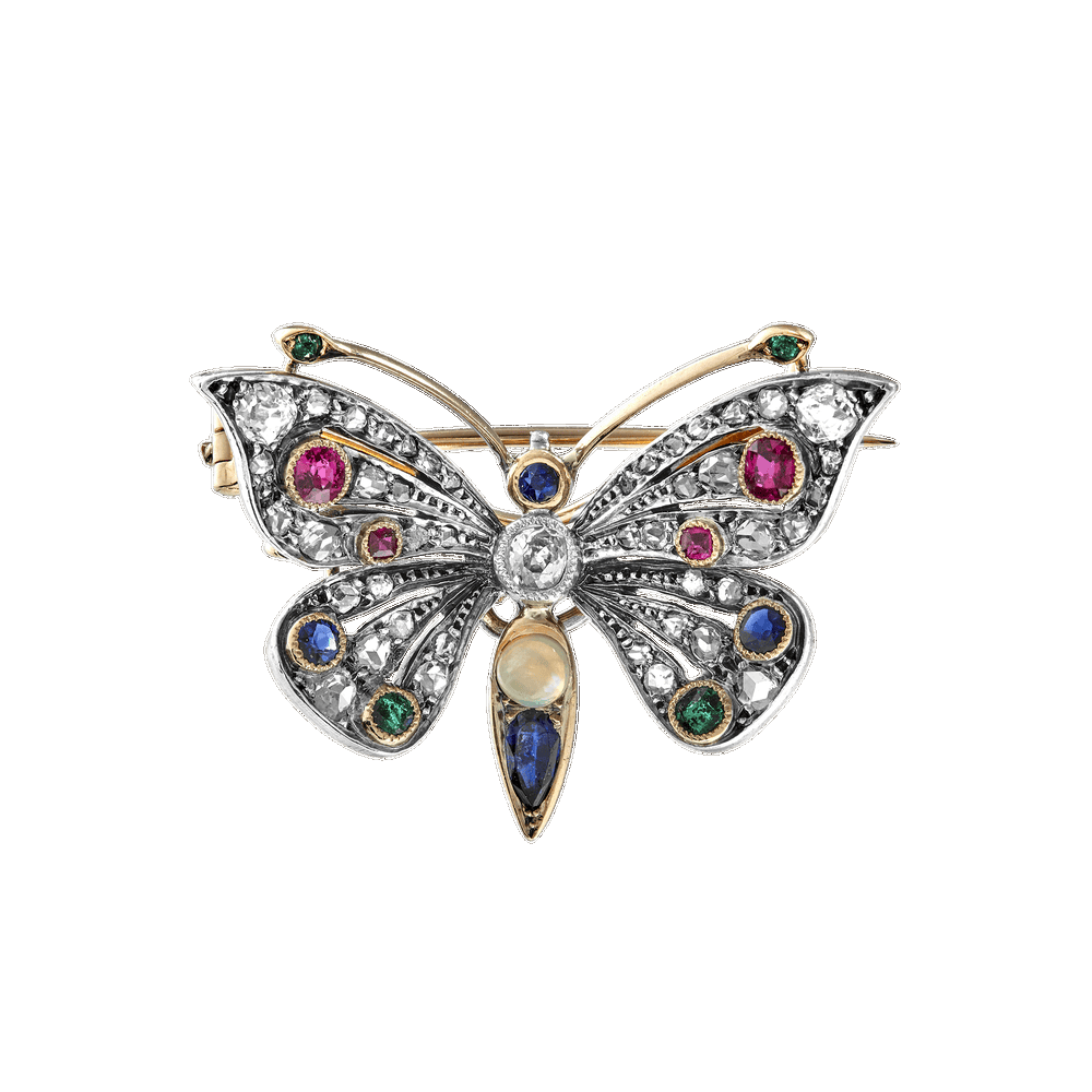 Broche papillon vers 1860 Gerphagnon