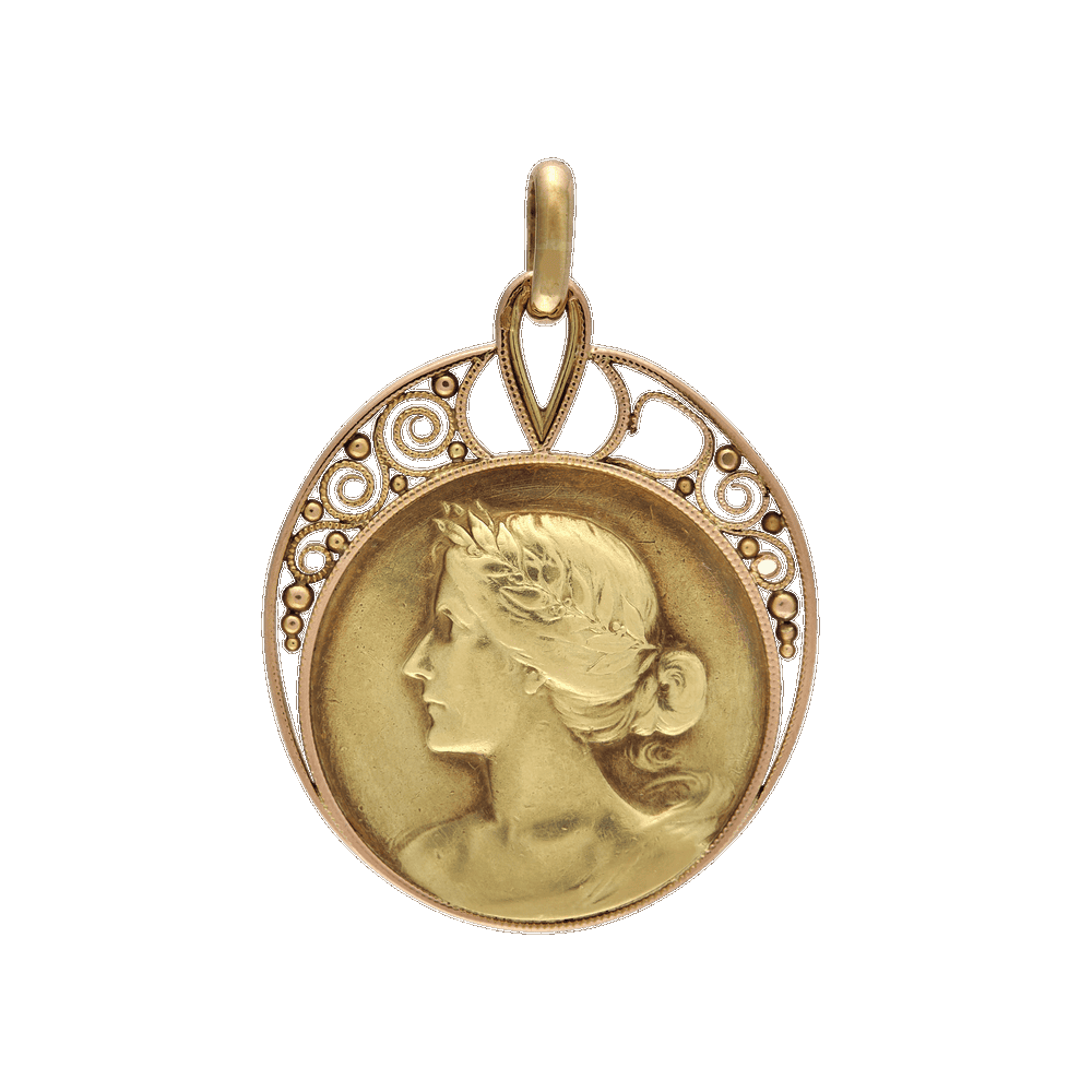 Médaille Femme "Belle Epoque " vers 1900 Gerphagnon